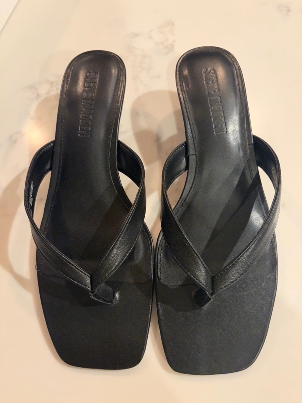 Steve Madden Tracie black leather sandal